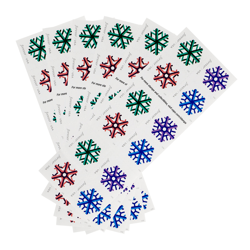 2015 Geometric Snowflakes Forever First Class Postage Stamps
