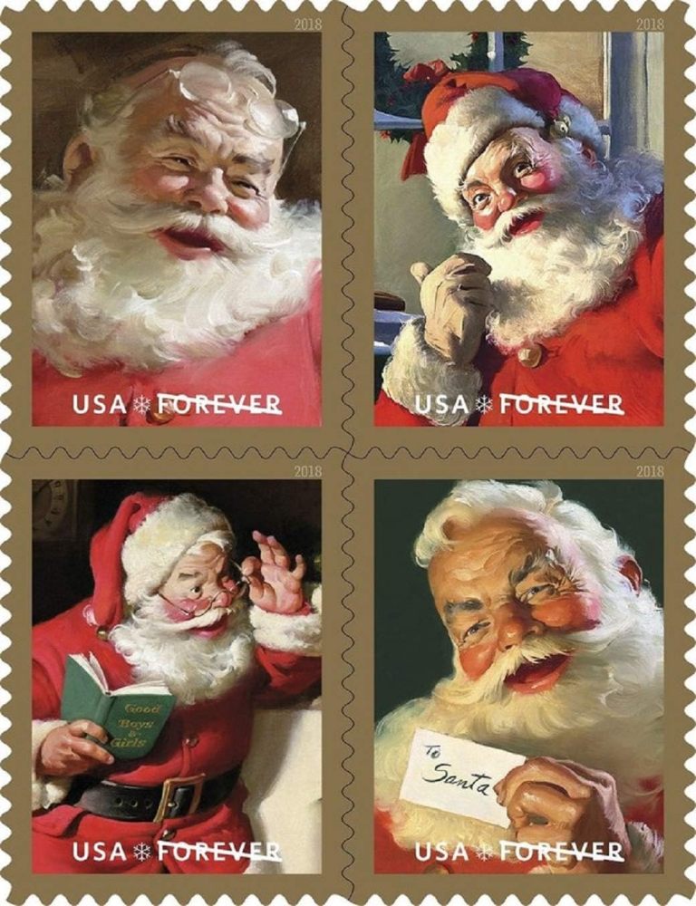 2018 Sparkling Holidays Christmas Santa  Forever First Class Postage Stamps