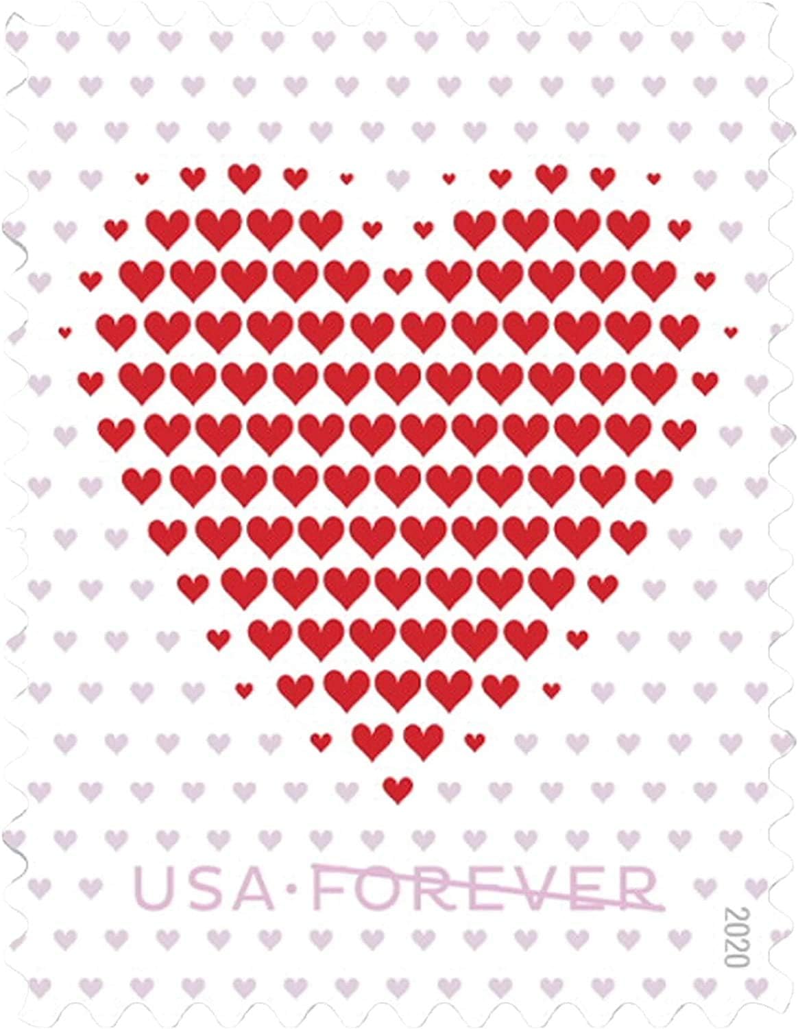 2020 Made of Hearts Forever First Class Postage Stamps