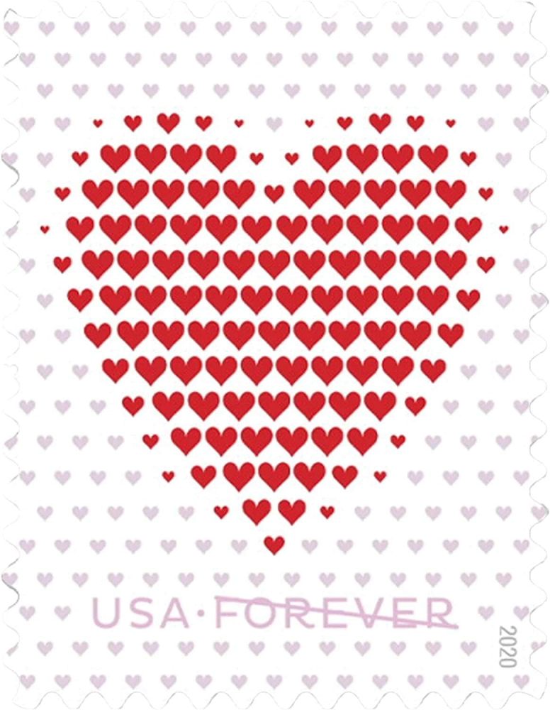 2020 Made of Hearts Forever First Class Postage Stamps