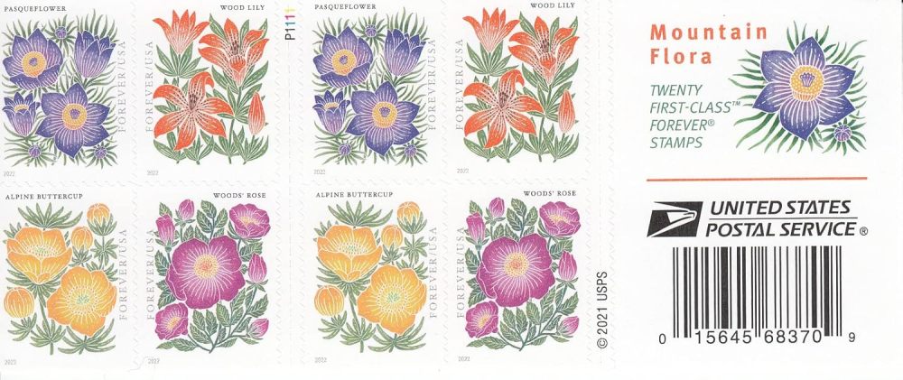 2022 Mountain Flora Forever First Class Postage Stamps