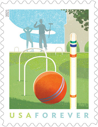 2021 Backyard Games Forever First Class Postage Stamps