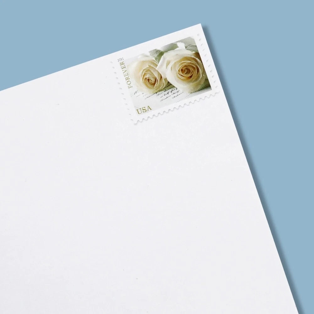 2011 White Rose Forever First Class Postage Stamps