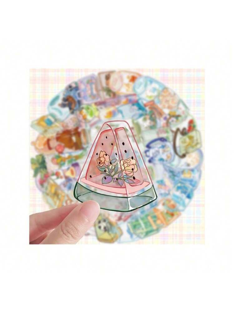 Cartoon Transparent Object Graffiti Stickers DIY Decorative Material Stickers, Storage Box Luggage
