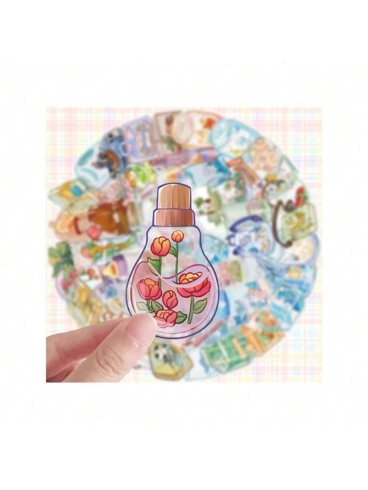 Cartoon Transparent Object Graffiti Stickers DIY Decorative Material Stickers, Storage Box Luggage
