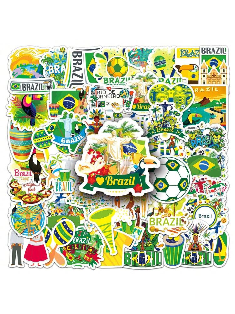 Cute Spain/Brazil Craft Supplies & Stickers, Passionate Urban Civilization Scenic Symbols, Cartoon
