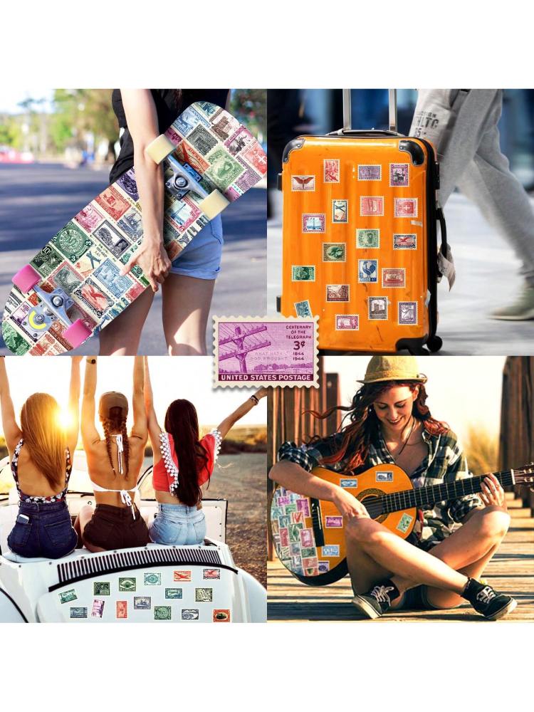 Retro Commemorative Stamp Stickers Travel Stickers City Stickers Cartoon Stickers Vintage Travel