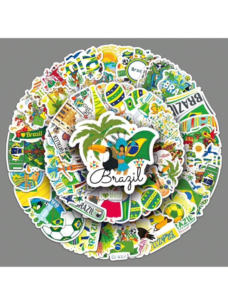 Cute Spain/Brazil Craft Supplies & Stickers, Passionate Urban Civilization Scenic Symbols, Cartoon