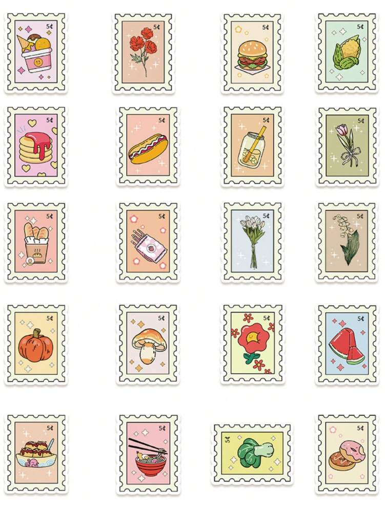 Cartoon Cute Stamp Series Stickers, Suitable For Scrapbooking, Diary, Notebook, Water Bottle, Car, Faith-
