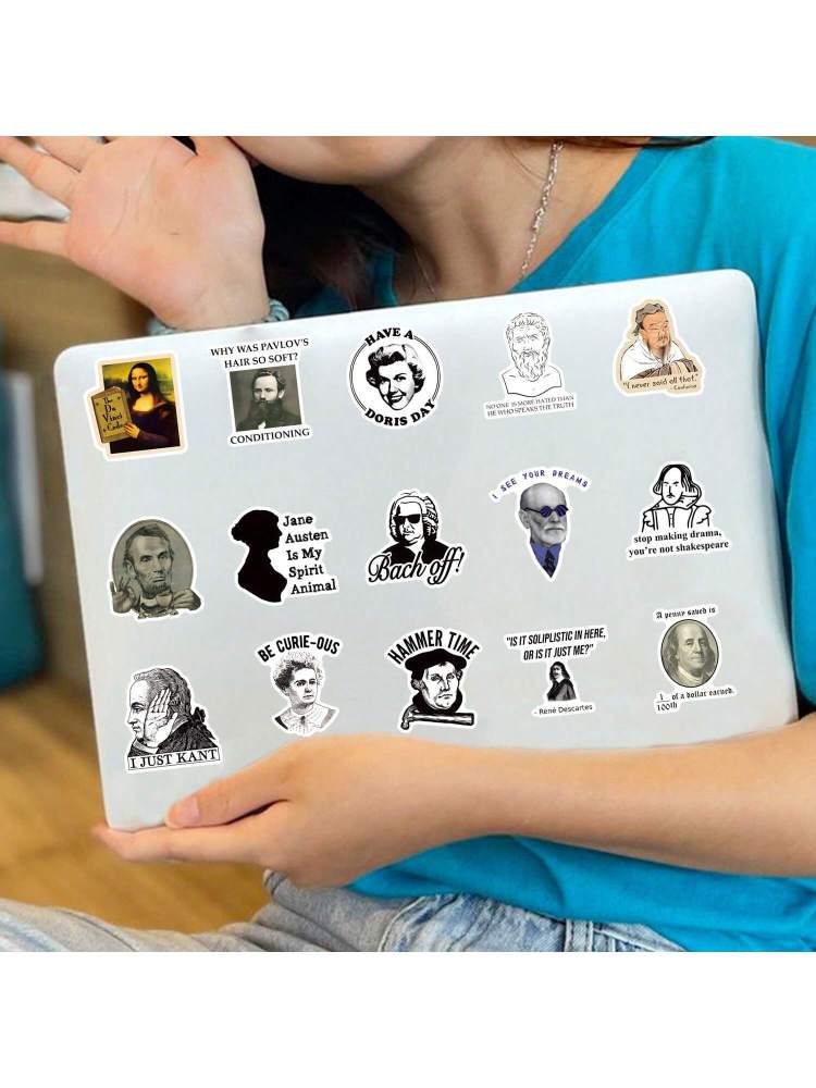 Interesting Celebrity Meme Themed Doodle Sticker, Cute Cartoon Fun Aesthetic Sticker For Scrapboo