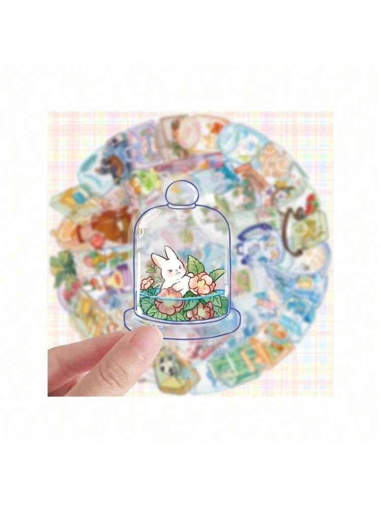 Cartoon Transparent Object Graffiti Stickers DIY Decorative Material Stickers, Storage Box Luggage