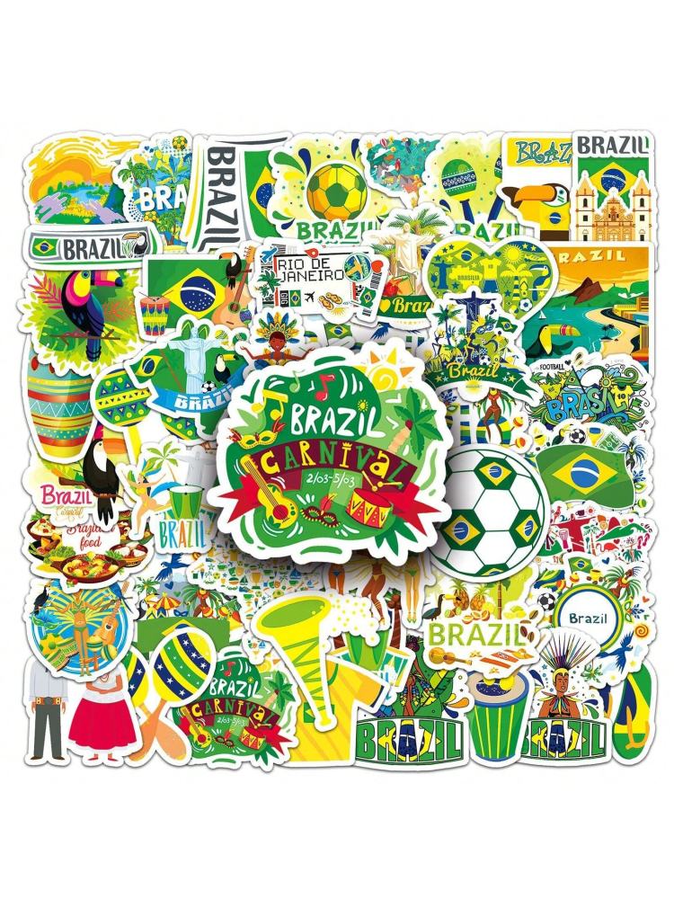 Cute Spain/Brazil Craft Supplies & Stickers, Passionate Urban Civilization Scenic Symbols, Cartoon