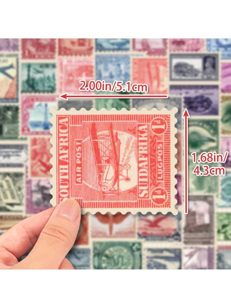 Retro Commemorative Stamp Stickers Travel Stickers City Stickers Cartoon Stickers Vintage Travel