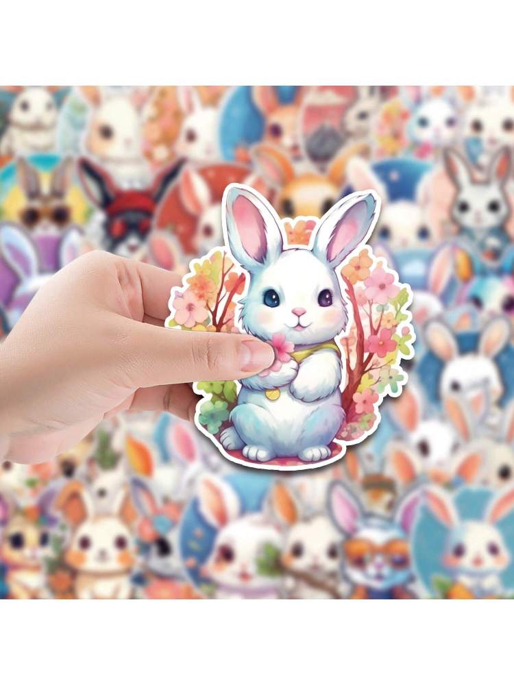 Cute Cartoon Penguins Rabbit Craft Supplies & Stickers, Winter New Year Christmas Easter Graffiti