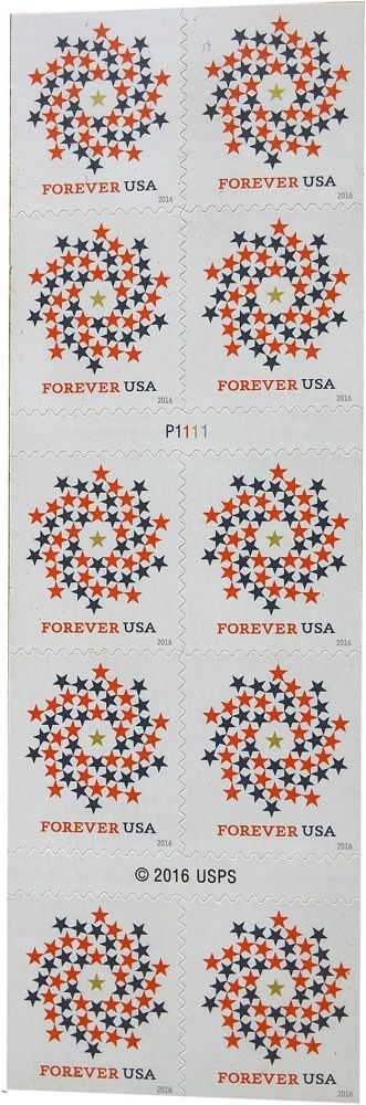 2016 Patriotic Spiral Forever First Class Postage Stamps