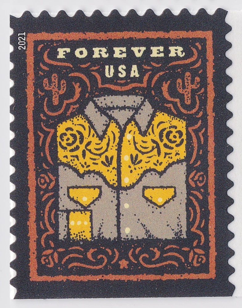 2021 Western Wear Shirt Forever First Class Postage Stamps