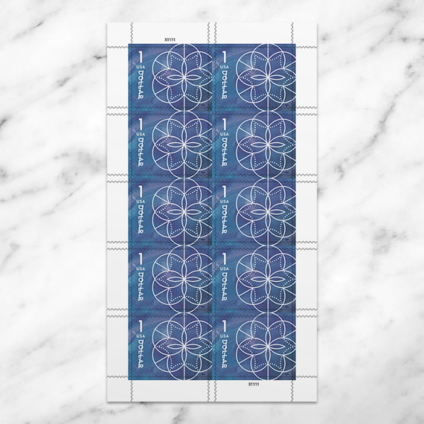 2024 $1 Floral Geometry Forever First Class Postage Stamps