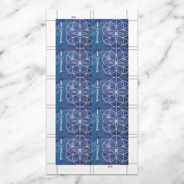 2024 $1 Floral Geometry Forever First Class Postage Stamps