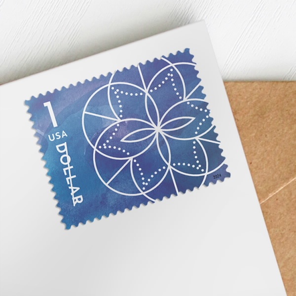 2024 $1 Floral Geometry Forever First Class Postage Stamps