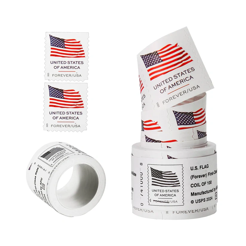 2025 US Forever Flag Rolls Forever First Class Postage Stamps