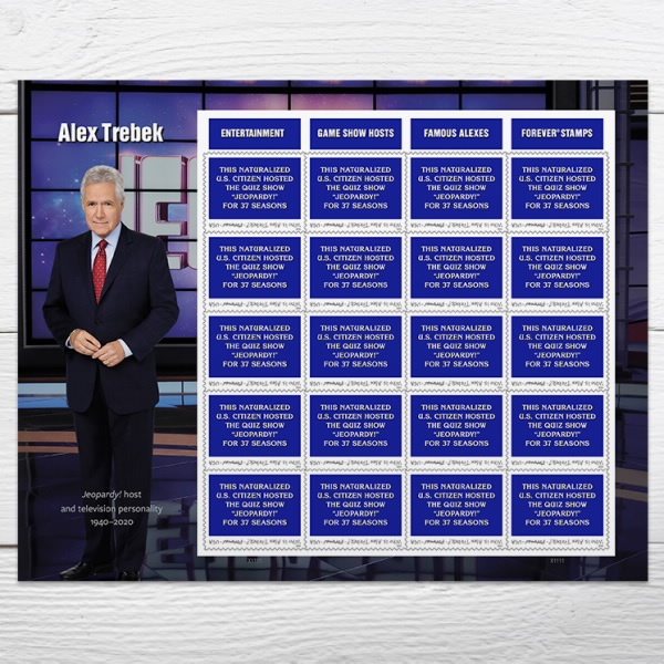 2024 Alex Trebek Forever First Class Postage Stamps