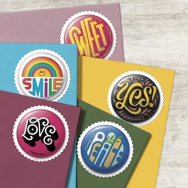2024 Pinback Buttons Forever First Class Postage Stamps