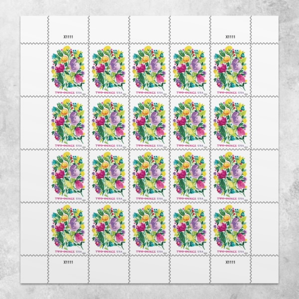 2024 Wedding Blooms Forever First Class Postage Stamps