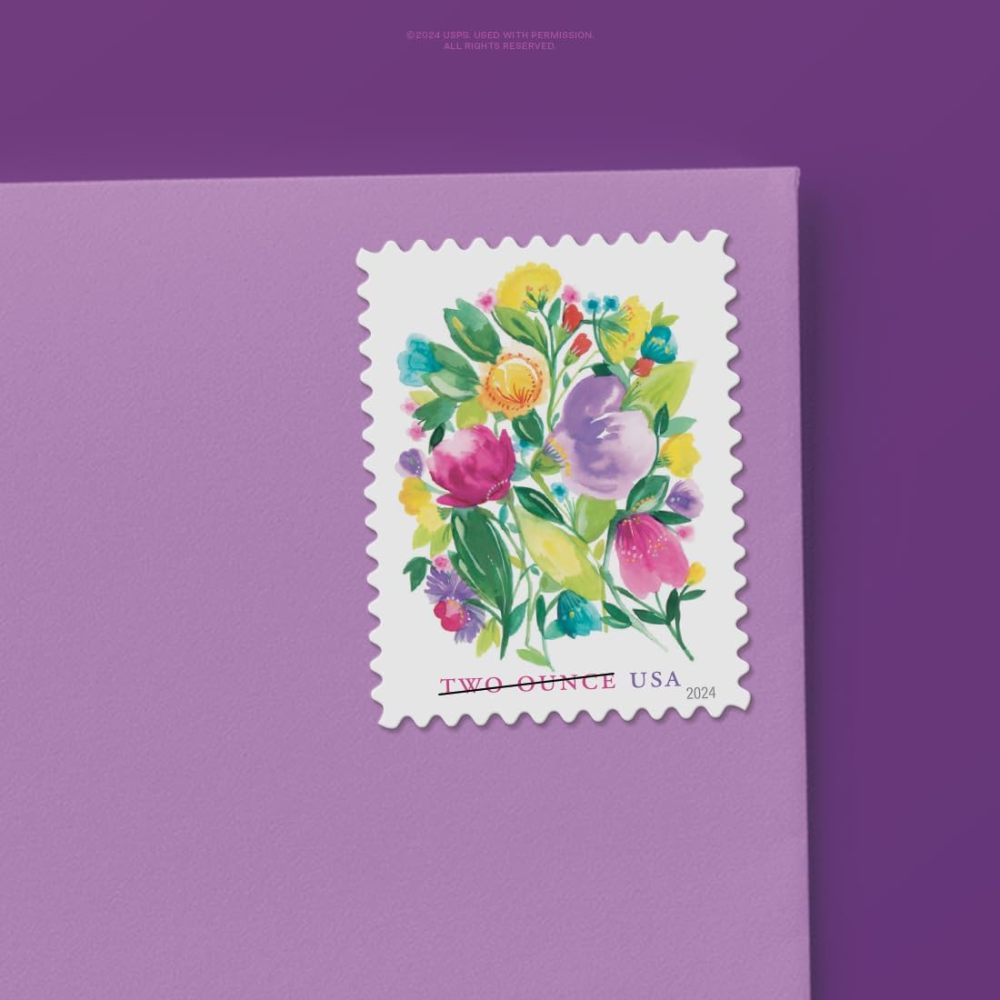 2024 Wedding Blooms Forever First Class Postage Stamps
