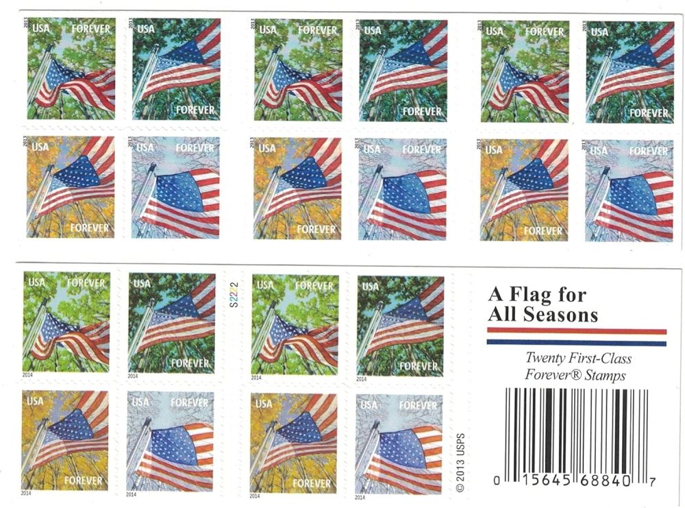 2013 Flag for All Seasons Forever First Class Postage Stamps