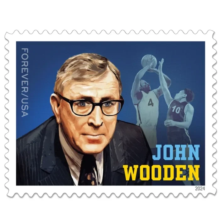 2024 John Wooden Forever First Class Postage Stamps