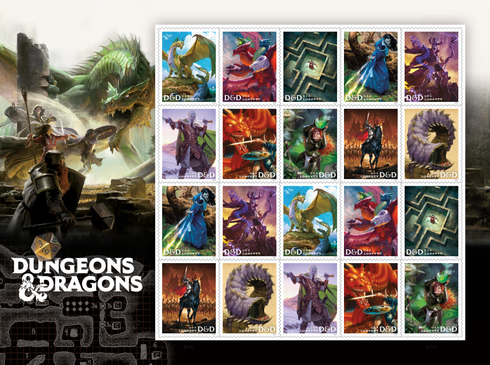 2024 Dungeons & Dragons Forever First Class Postage Stamps