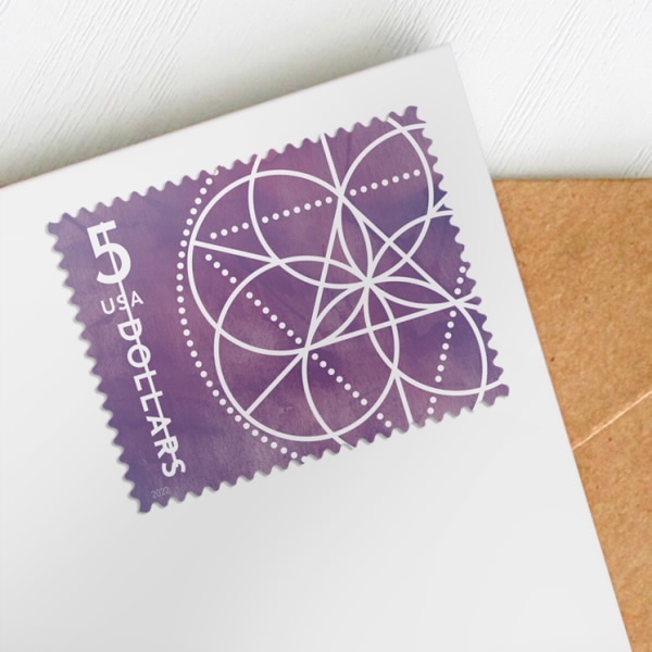 2022 $5 Floral Geometry Forever First Class Postage Stamps