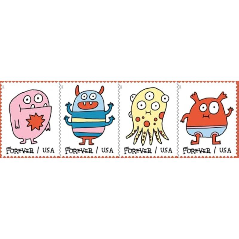 2021 Message Monsters Forever First Class Postage Stamps
