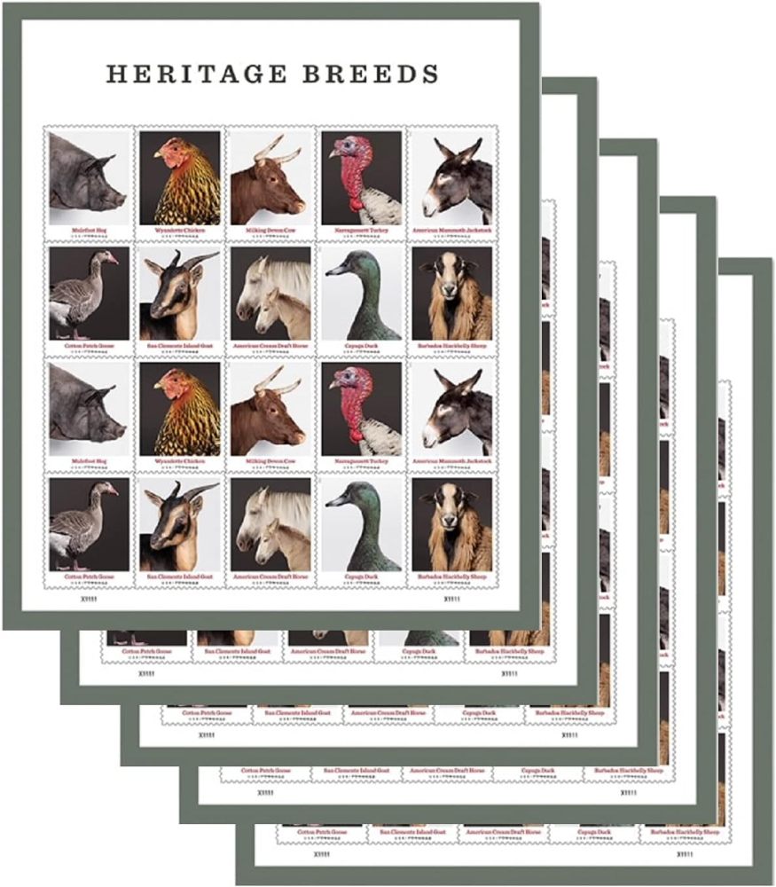 2021 Heritage Breeds Forever First Class Postage Stamps