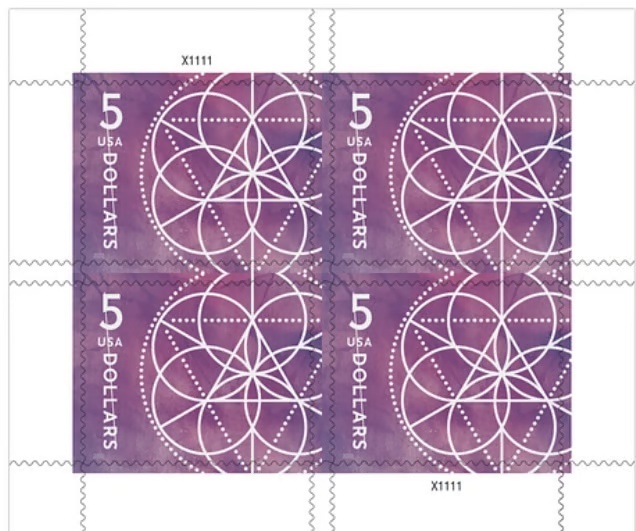 2022 $5 Floral Geometry Forever First Class Postage Stamps