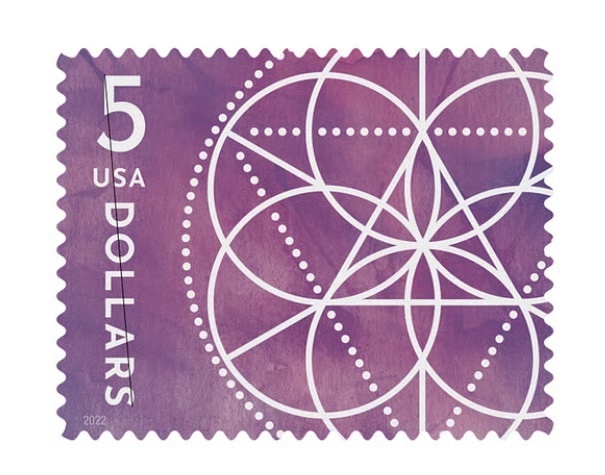 2022 $5 Floral Geometry Forever First Class Postage Stamps