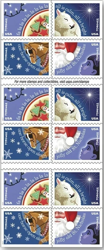 2017 Christmas Carols Forever First Class Postage Stamps