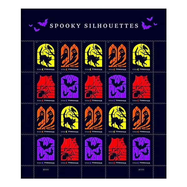 2019 Spooky Silhouettes Forever First Class Postage Stamps
