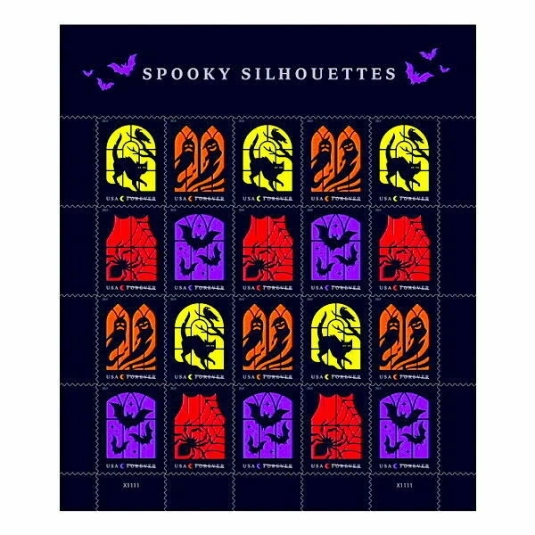 2019 Spooky Silhouettes Forever First Class Postage Stamps