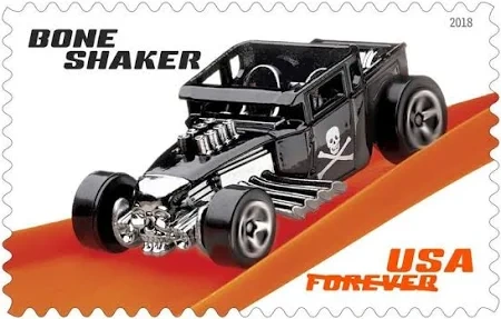2018 Hot Wheels Forever First Class Postage Stamps