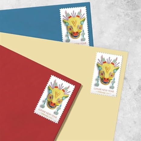 2024 Year of the Dragon Forever First Class Postage Stamps