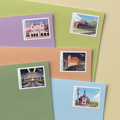 2023 Railroad Stations Forever First Class Postage Stamps