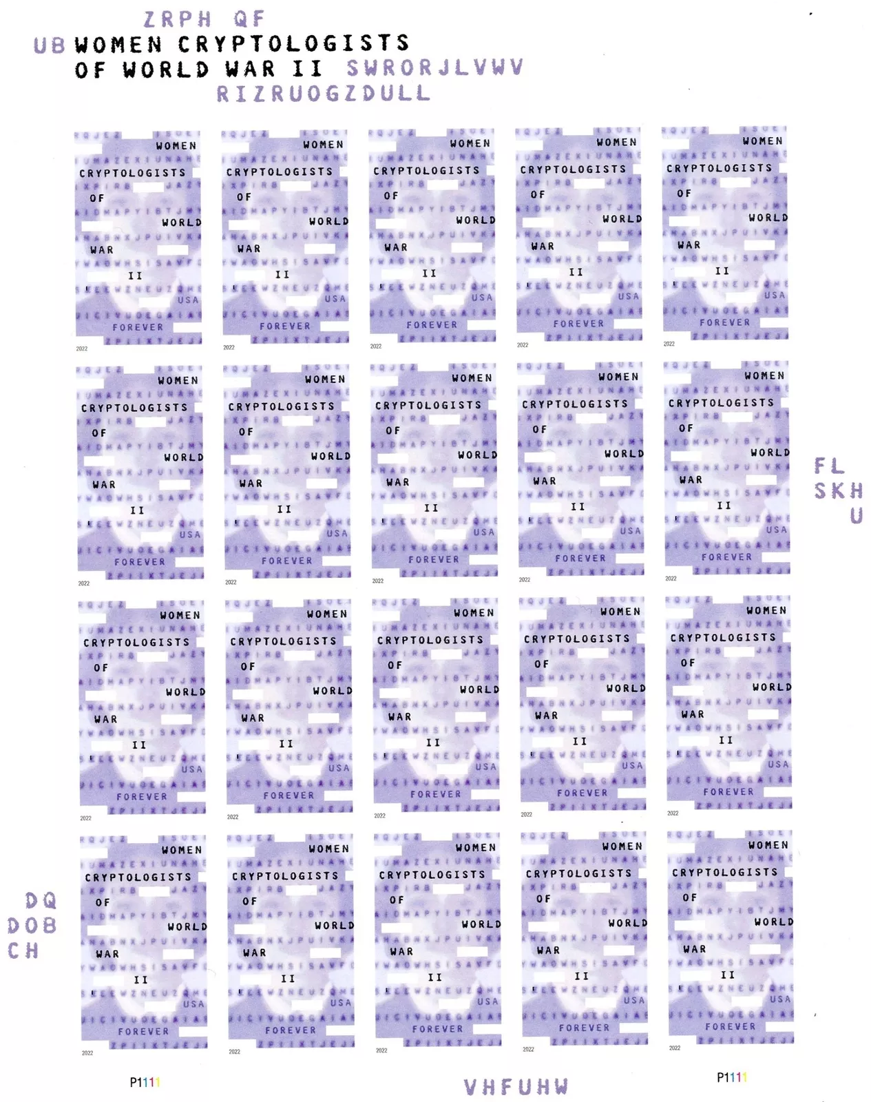 2022 Women Cryptologists of WWII Forever First Class Postage Stamps