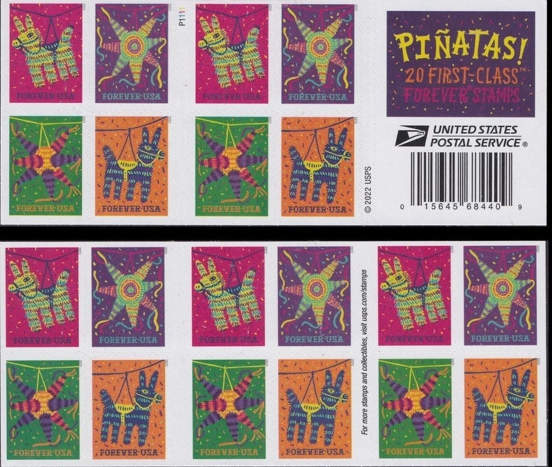 2023 Piñatas Forever First Class Postage Stamps