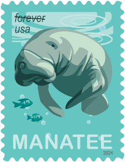2024 Save Manatees Forever First Class Postage Stamps