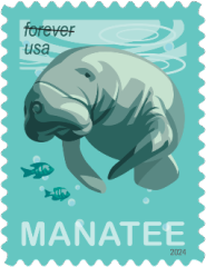 2024 Save Manatees Forever First Class Postage Stamps