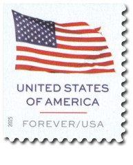 2025 US Flag Double-Sided Forever First Class Postage Stamps