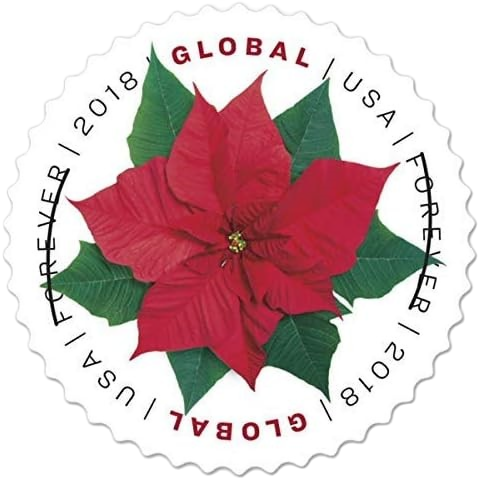 2018 poinsettia Forever First Class Postage Stamps