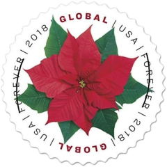 2018 poinsettia Forever First Class Postage Stamps