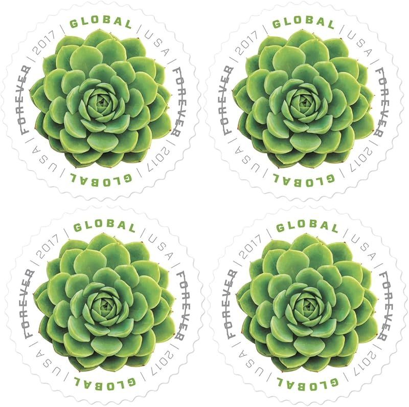 2017 Green Succulent Forever First Class Postage Stamps